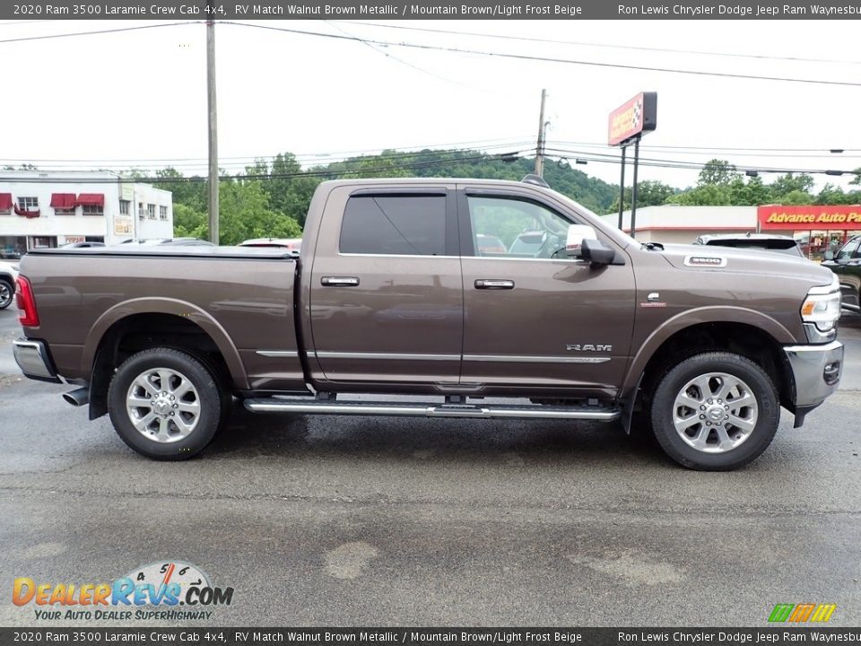 2020 Ram 3500 Laramie Crew Cab 4x4 RV Match Walnut Brown Metallic / Mountain Brown/Light Frost Beige Photo #7