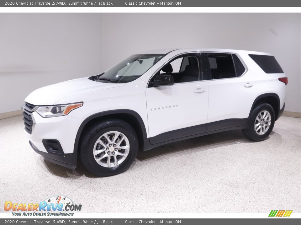 2020 Chevrolet Traverse LS AWD Summit White / Jet Black Photo #3