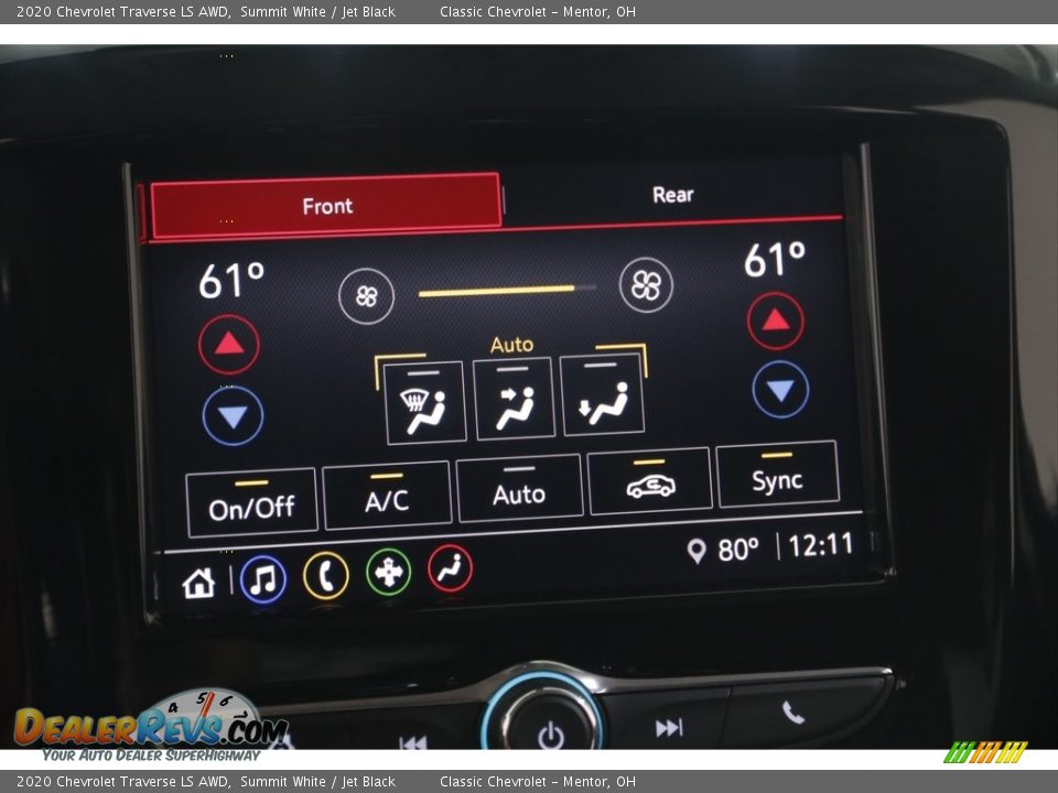 2020 Chevrolet Traverse LS AWD Summit White / Jet Black Photo #12