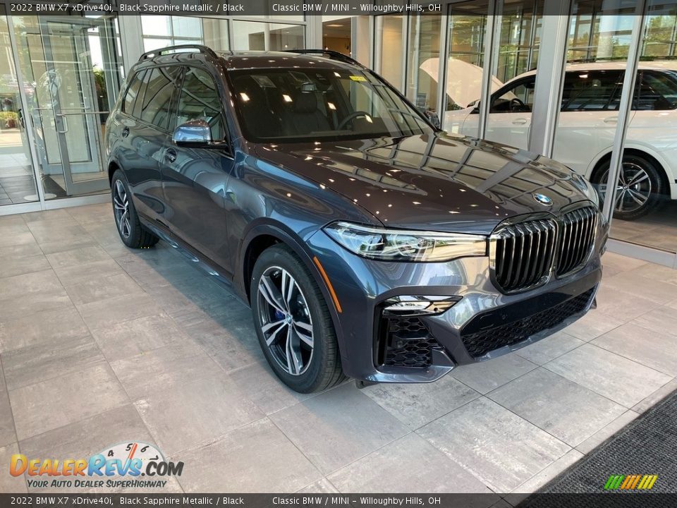 2022 BMW X7 xDrive40i Black Sapphire Metallic / Black Photo #1