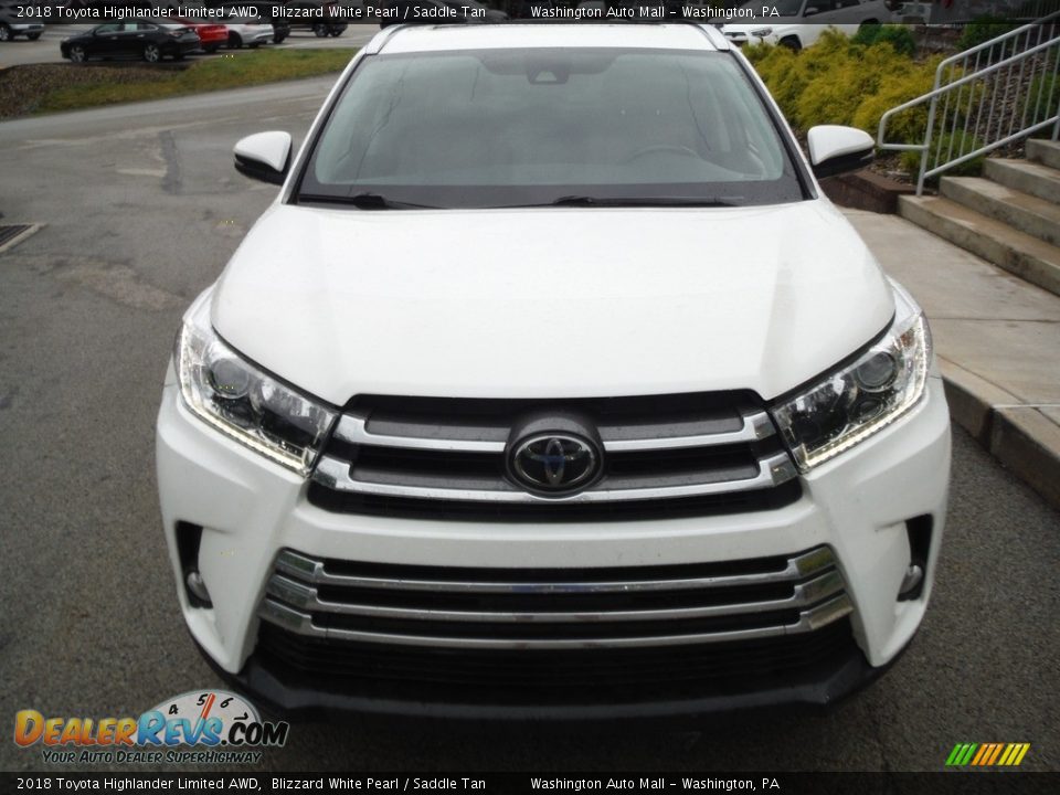 2018 Toyota Highlander Limited AWD Blizzard White Pearl / Saddle Tan Photo #12