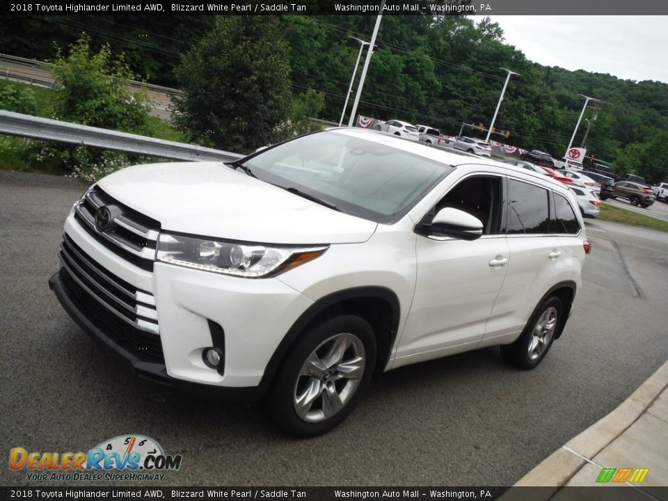 2018 Toyota Highlander Limited AWD Blizzard White Pearl / Saddle Tan Photo #13