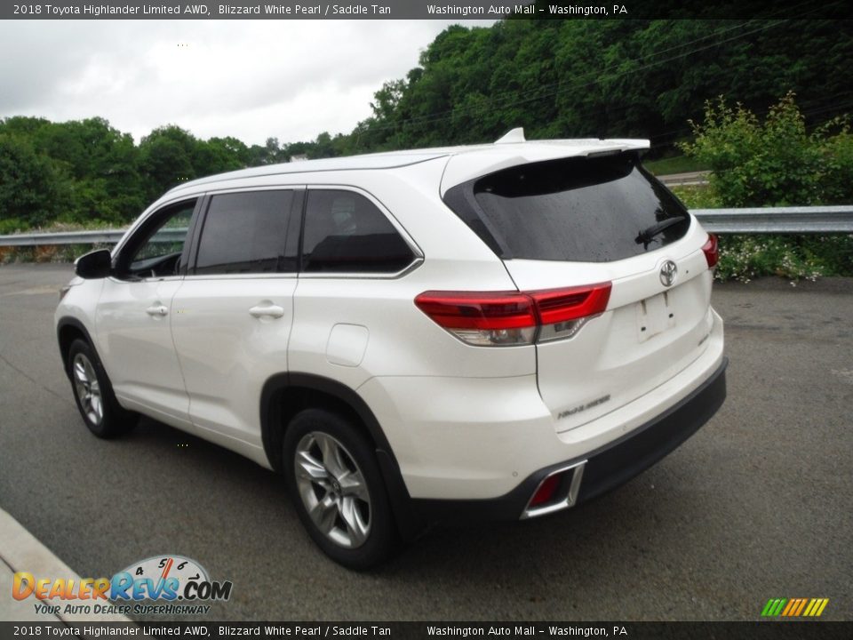 2018 Toyota Highlander Limited AWD Blizzard White Pearl / Saddle Tan Photo #14