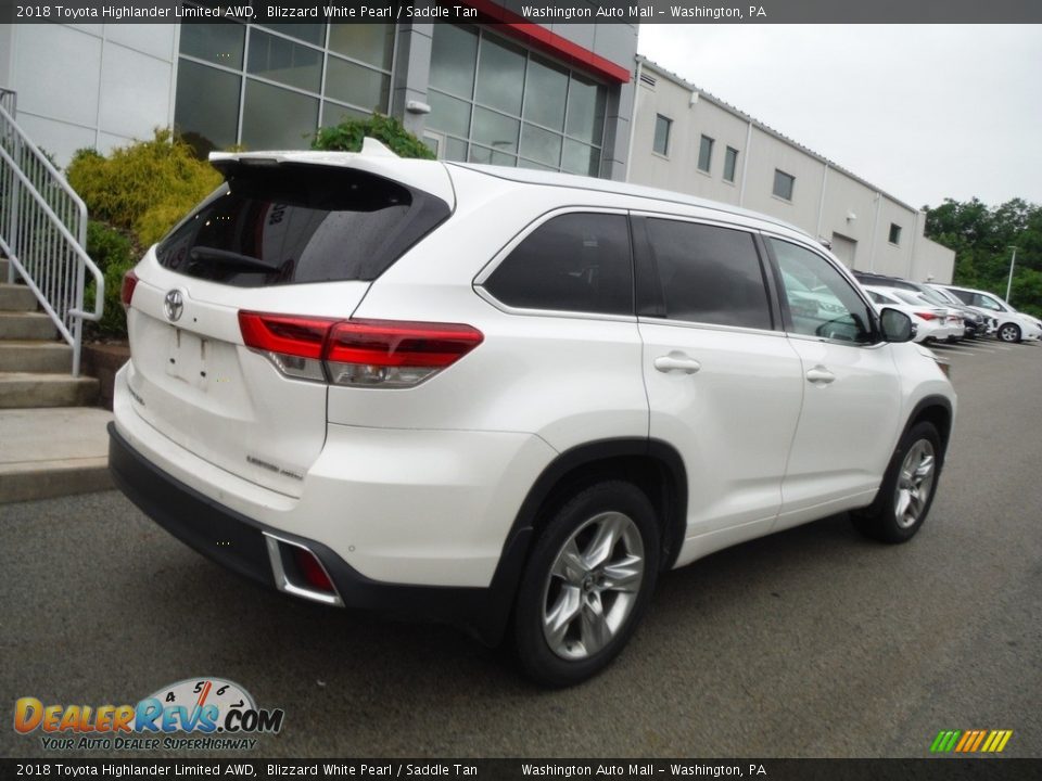 2018 Toyota Highlander Limited AWD Blizzard White Pearl / Saddle Tan Photo #16