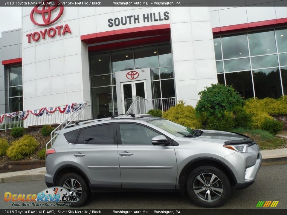 2018 Toyota RAV4 XLE AWD Silver Sky Metallic / Black Photo #2