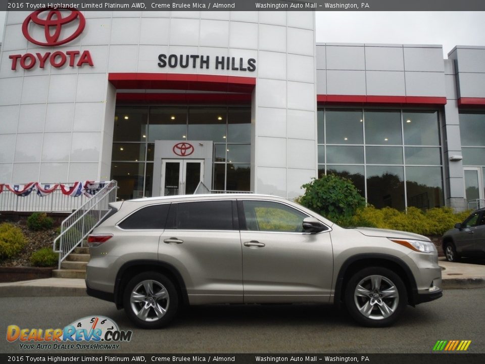 2016 Toyota Highlander Limited Platinum AWD Creme Brulee Mica / Almond Photo #2