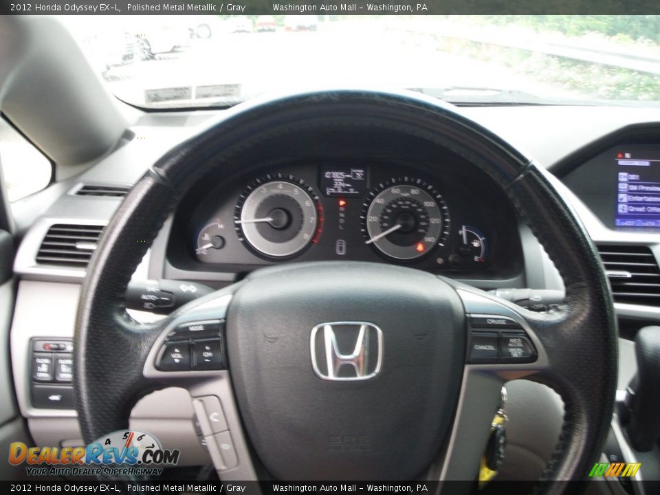 2012 Honda Odyssey EX-L Polished Metal Metallic / Gray Photo #25