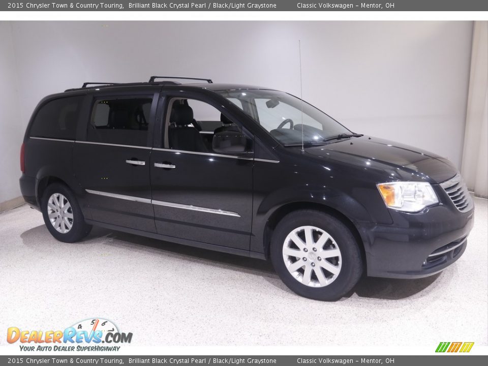 2015 Chrysler Town & Country Touring Brilliant Black Crystal Pearl / Black/Light Graystone Photo #1