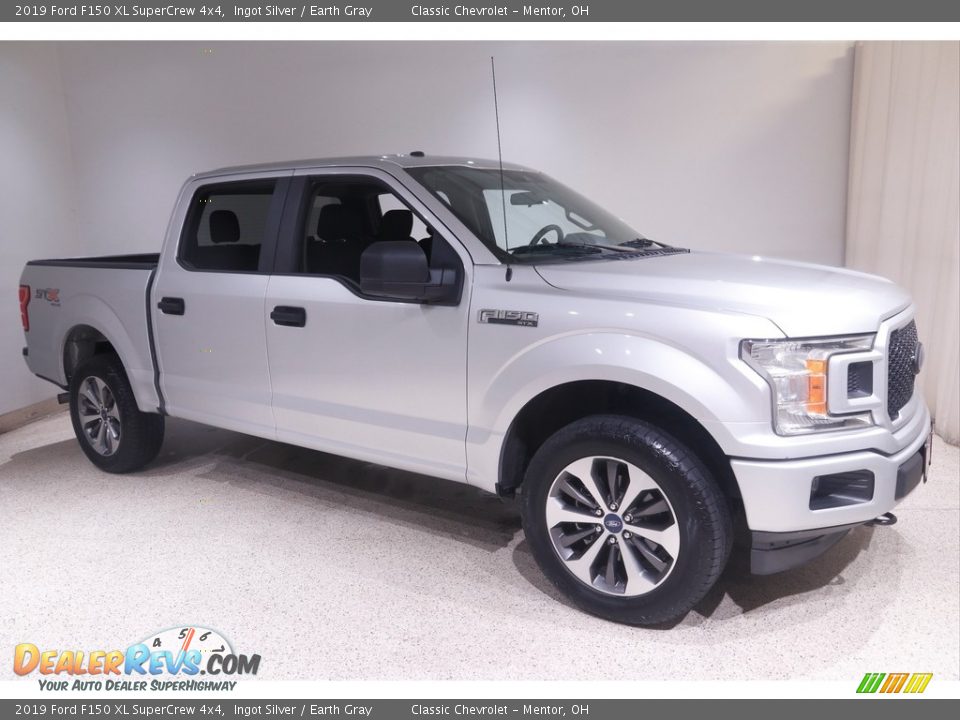 2019 Ford F150 XL SuperCrew 4x4 Ingot Silver / Earth Gray Photo #1