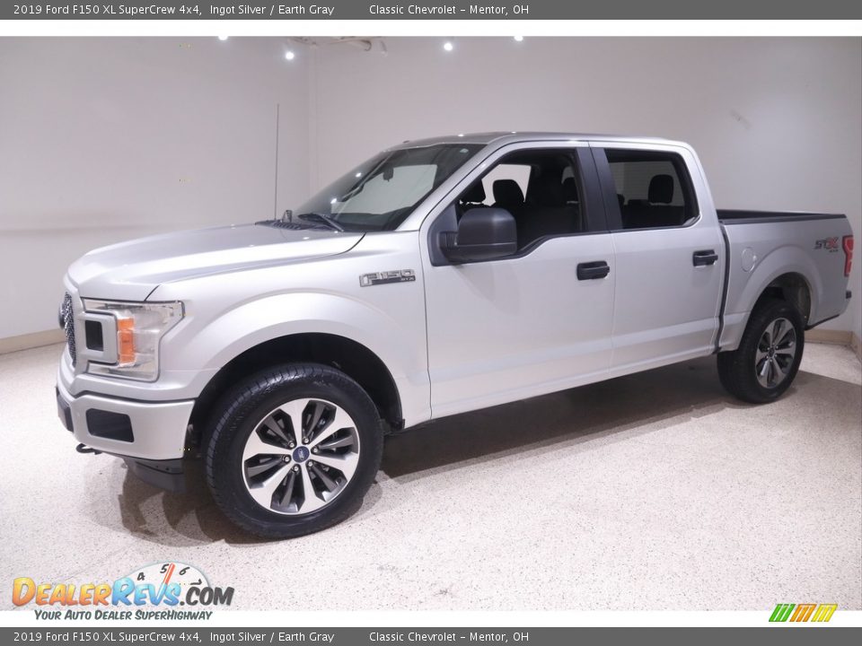 2019 Ford F150 XL SuperCrew 4x4 Ingot Silver / Earth Gray Photo #3