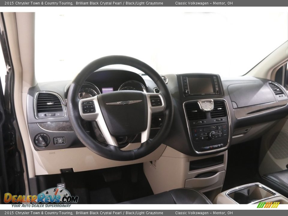 2015 Chrysler Town & Country Touring Brilliant Black Crystal Pearl / Black/Light Graystone Photo #6