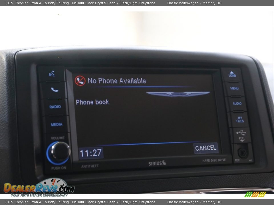 2015 Chrysler Town & Country Touring Brilliant Black Crystal Pearl / Black/Light Graystone Photo #10