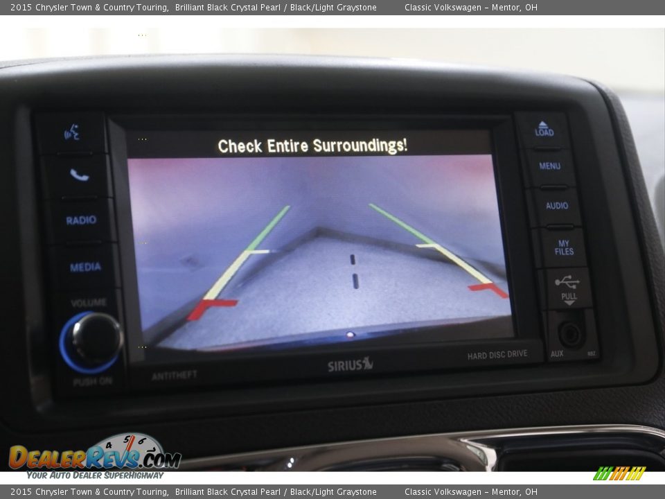 2015 Chrysler Town & Country Touring Brilliant Black Crystal Pearl / Black/Light Graystone Photo #12