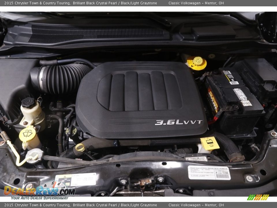 2015 Chrysler Town & Country Touring Brilliant Black Crystal Pearl / Black/Light Graystone Photo #21