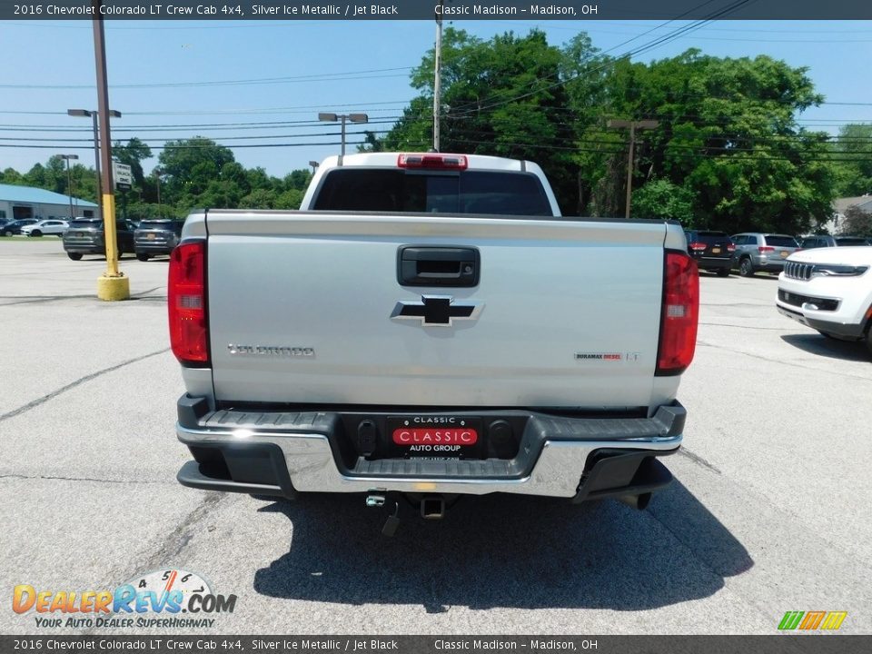 2016 Chevrolet Colorado LT Crew Cab 4x4 Silver Ice Metallic / Jet Black Photo #4