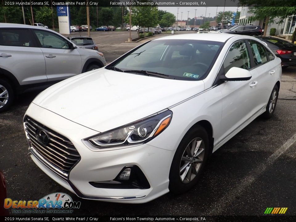 2019 Hyundai Sonata SE Quartz White Pearl / Gray Photo #1