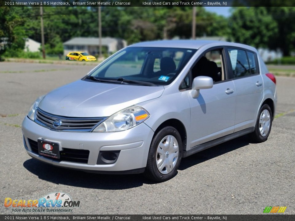 2011 Nissan Versa 1.8 S Hatchback Brilliant Silver Metallic / Charcoal Photo #1