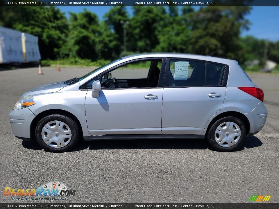 2011 Nissan Versa 1.8 S Hatchback Brilliant Silver Metallic / Charcoal Photo #2