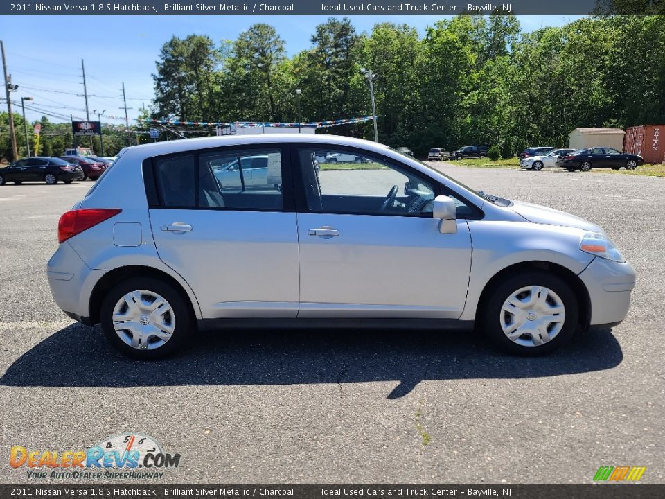 2011 Nissan Versa 1.8 S Hatchback Brilliant Silver Metallic / Charcoal Photo #6