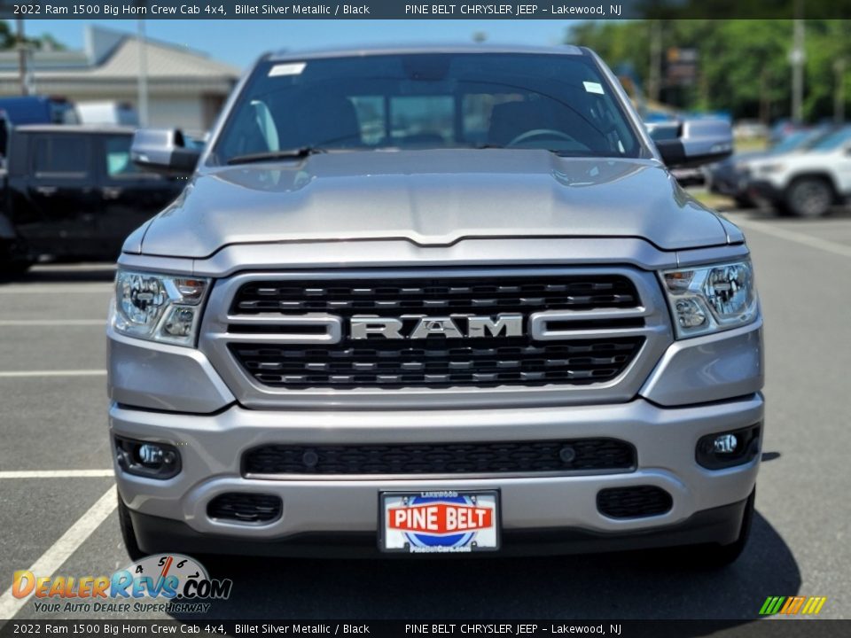 2022 Ram 1500 Big Horn Crew Cab 4x4 Billet Silver Metallic / Black Photo #3