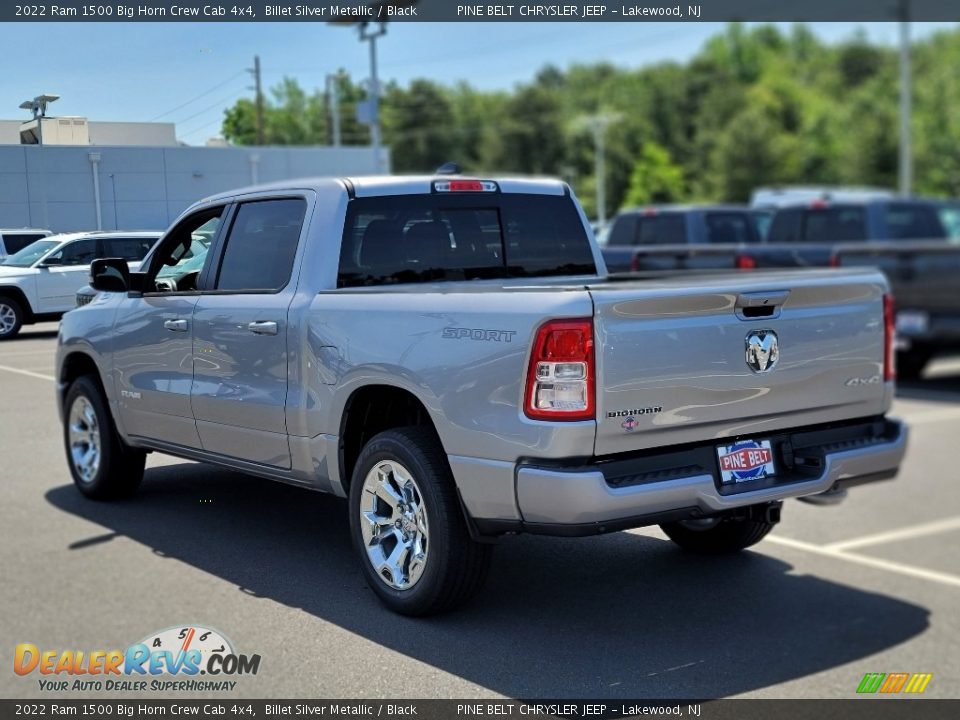 2022 Ram 1500 Big Horn Crew Cab 4x4 Billet Silver Metallic / Black Photo #6