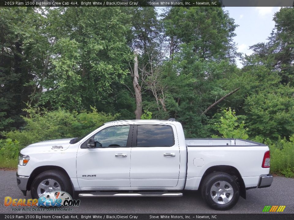 2019 Ram 1500 Big Horn Crew Cab 4x4 Bright White / Black/Diesel Gray Photo #1