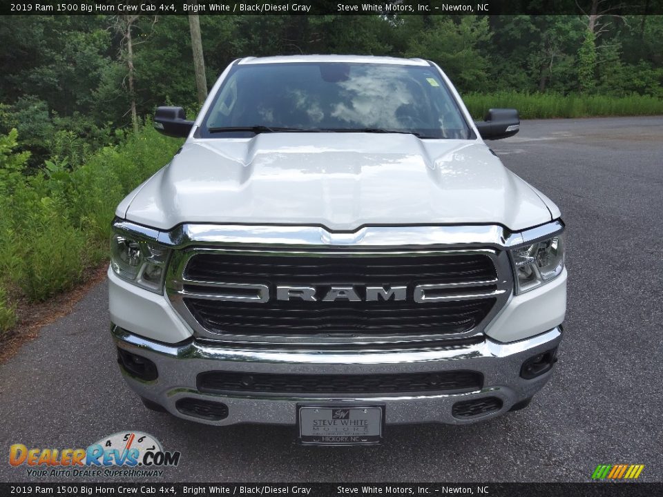 2019 Ram 1500 Big Horn Crew Cab 4x4 Bright White / Black/Diesel Gray Photo #3