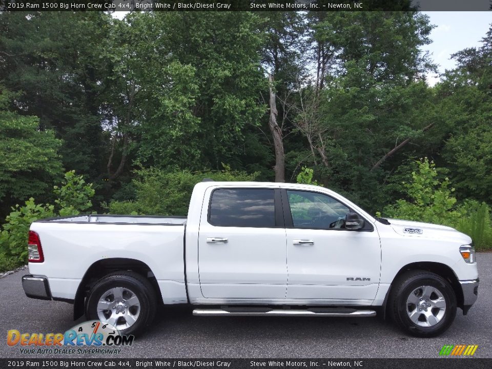 2019 Ram 1500 Big Horn Crew Cab 4x4 Bright White / Black/Diesel Gray Photo #5