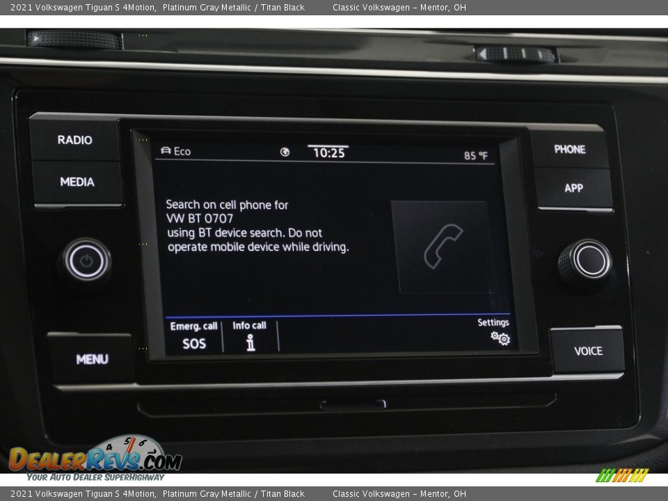 2021 Volkswagen Tiguan S 4Motion Platinum Gray Metallic / Titan Black Photo #10