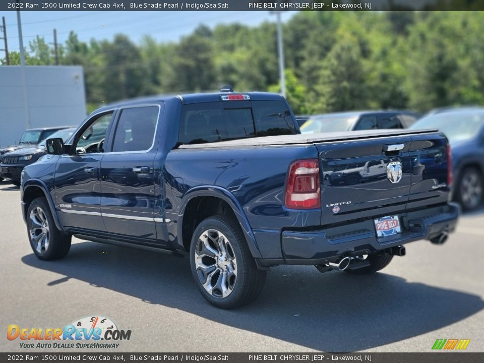 2022 Ram 1500 Limited Crew Cab 4x4 Blue Shade Pearl / Indigo/Sea Salt Photo #6