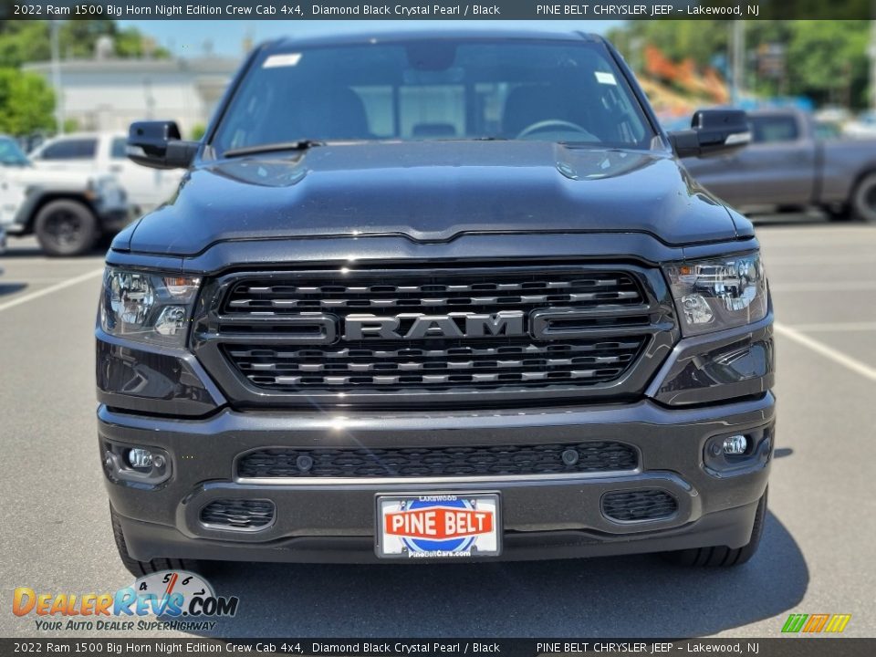 2022 Ram 1500 Big Horn Night Edition Crew Cab 4x4 Diamond Black Crystal Pearl / Black Photo #2