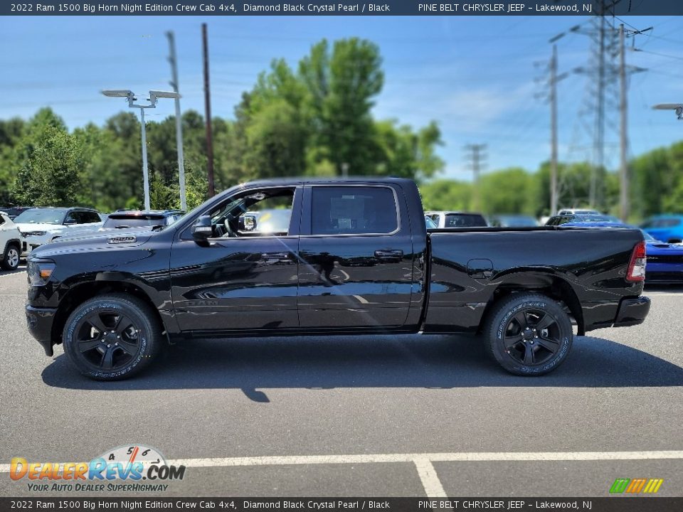 2022 Ram 1500 Big Horn Night Edition Crew Cab 4x4 Diamond Black Crystal Pearl / Black Photo #4