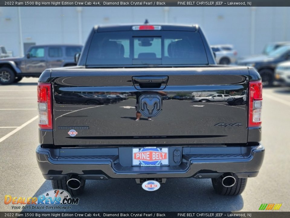 2022 Ram 1500 Big Horn Night Edition Crew Cab 4x4 Diamond Black Crystal Pearl / Black Photo #7