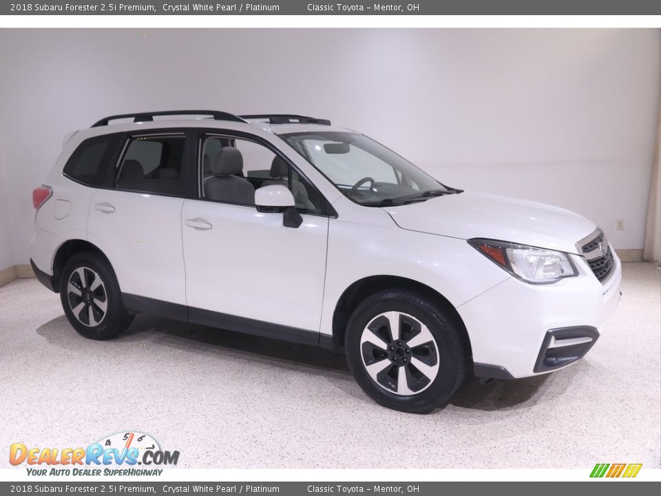 2018 Subaru Forester 2.5i Premium Crystal White Pearl / Platinum Photo #1