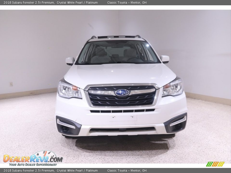 2018 Subaru Forester 2.5i Premium Crystal White Pearl / Platinum Photo #2