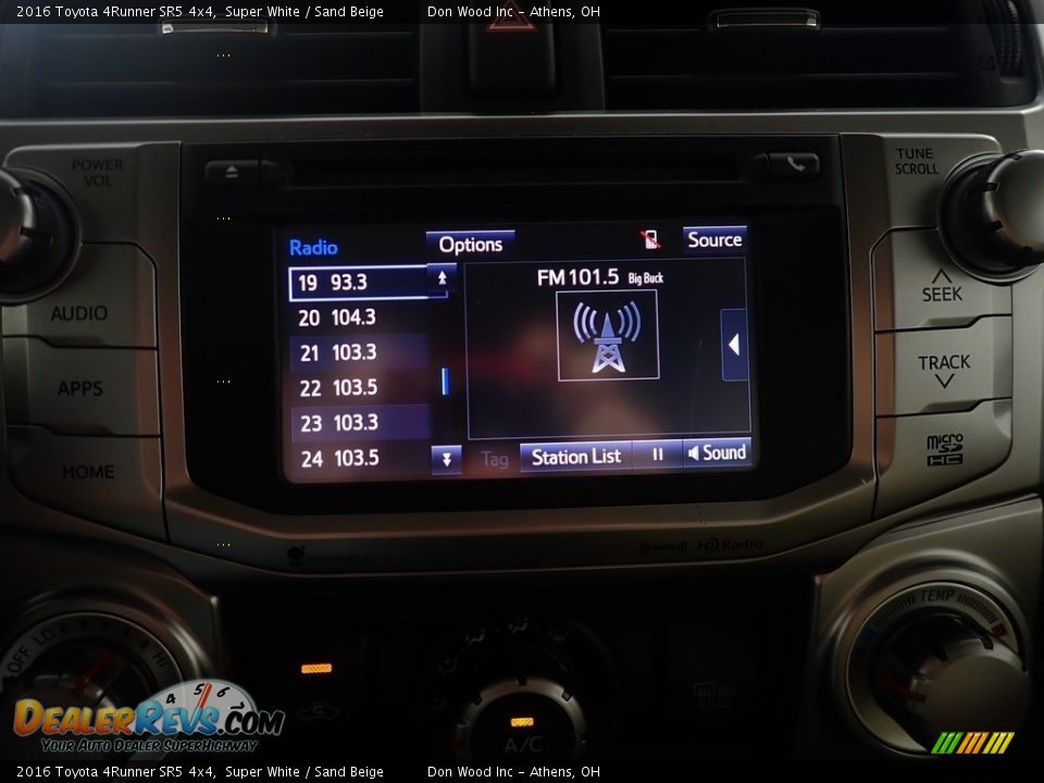 2016 Toyota 4Runner SR5 4x4 Super White / Sand Beige Photo #27