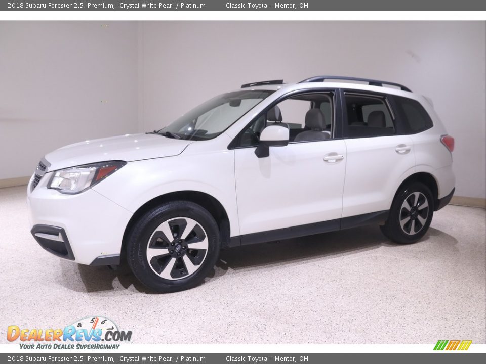 2018 Subaru Forester 2.5i Premium Crystal White Pearl / Platinum Photo #3