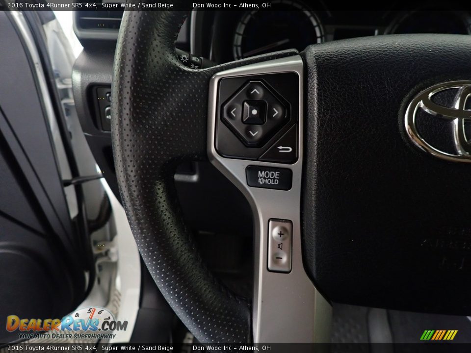 2016 Toyota 4Runner SR5 4x4 Super White / Sand Beige Photo #30