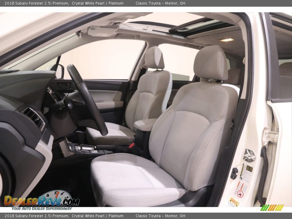 2018 Subaru Forester 2.5i Premium Crystal White Pearl / Platinum Photo #5