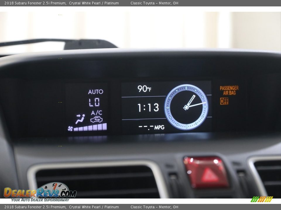 2018 Subaru Forester 2.5i Premium Crystal White Pearl / Platinum Photo #10