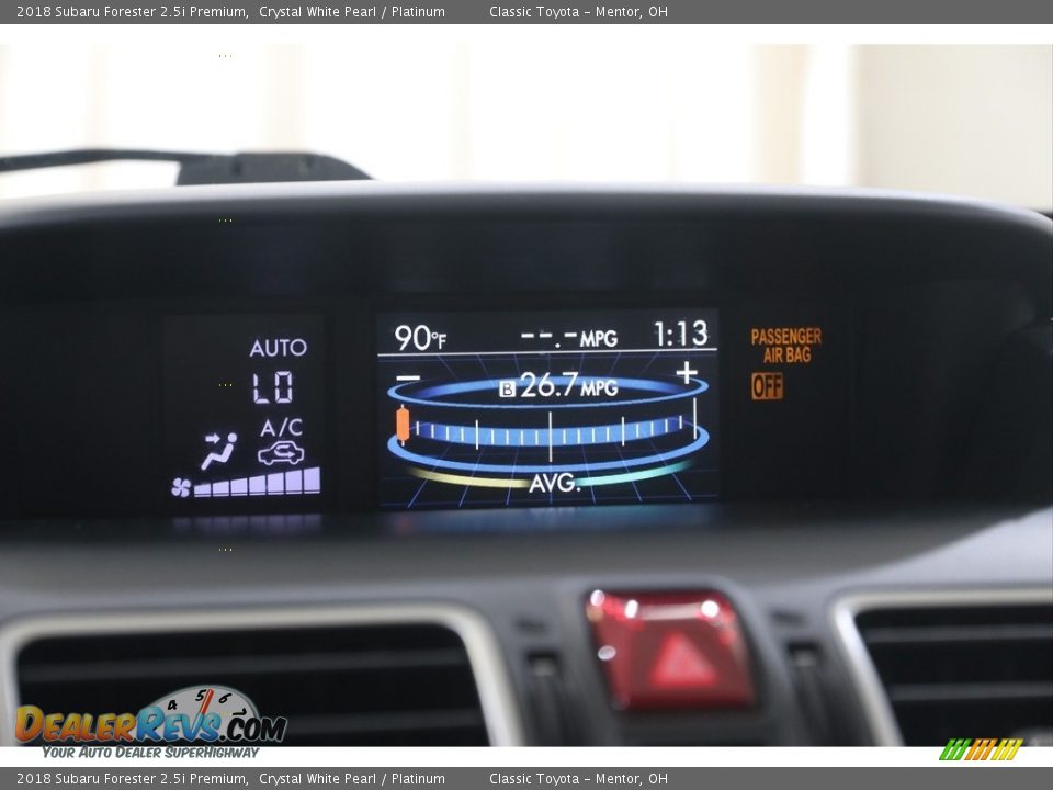 2018 Subaru Forester 2.5i Premium Crystal White Pearl / Platinum Photo #12