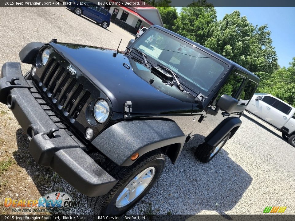 2015 Jeep Wrangler Sport 4x4 Black / Black Photo #4