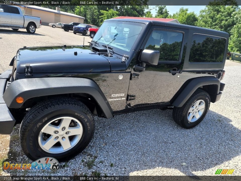 2015 Jeep Wrangler Sport 4x4 Black / Black Photo #5