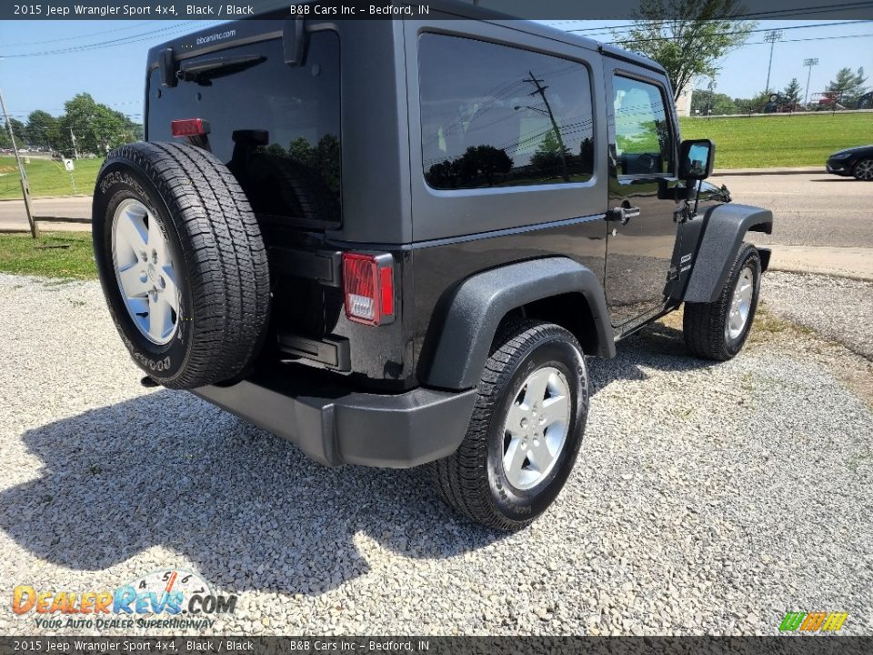 2015 Jeep Wrangler Sport 4x4 Black / Black Photo #8