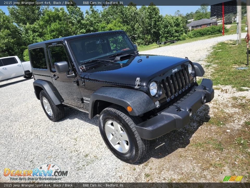 2015 Jeep Wrangler Sport 4x4 Black / Black Photo #26