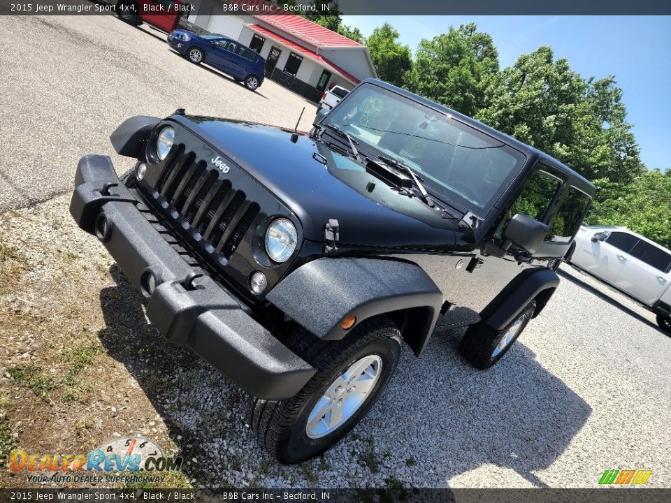 2015 Jeep Wrangler Sport 4x4 Black / Black Photo #27