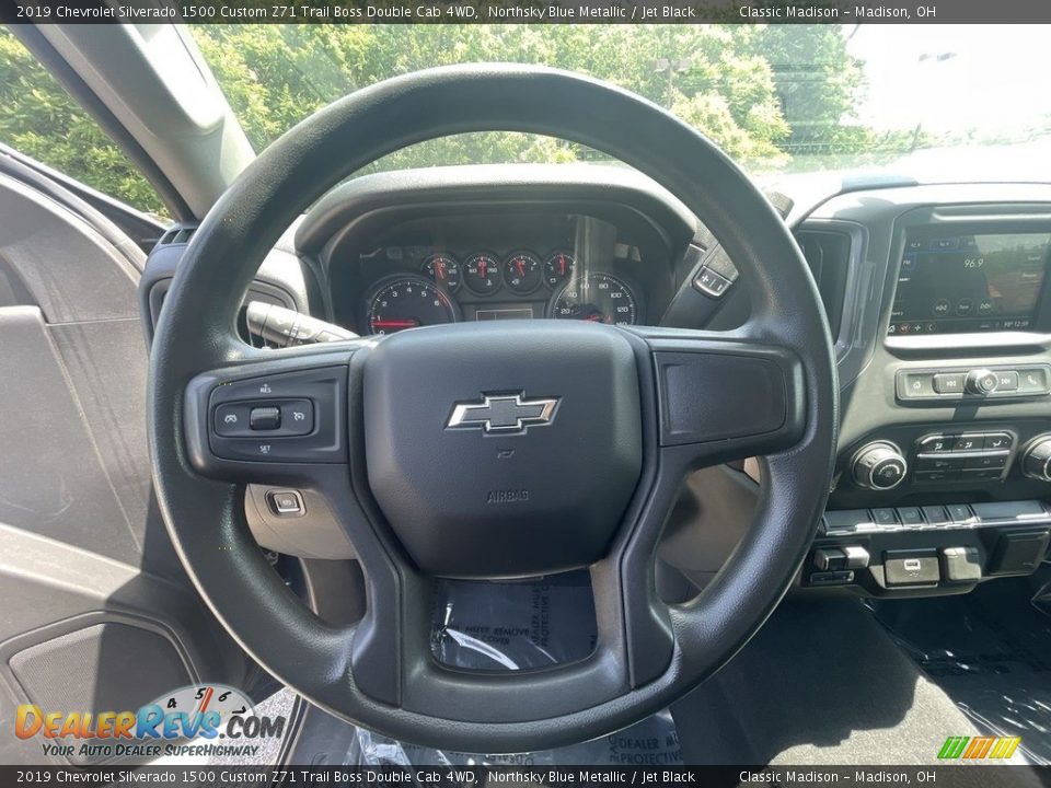 2019 Chevrolet Silverado 1500 Custom Z71 Trail Boss Double Cab 4WD Northsky Blue Metallic / Jet Black Photo #9