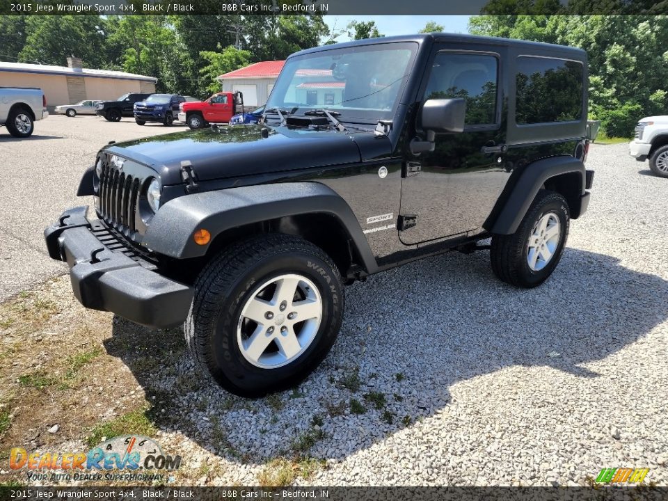 2015 Jeep Wrangler Sport 4x4 Black / Black Photo #28