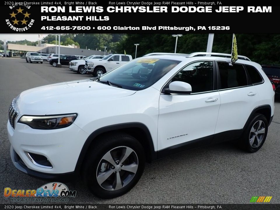 2020 Jeep Cherokee Limited 4x4 Bright White / Black Photo #1