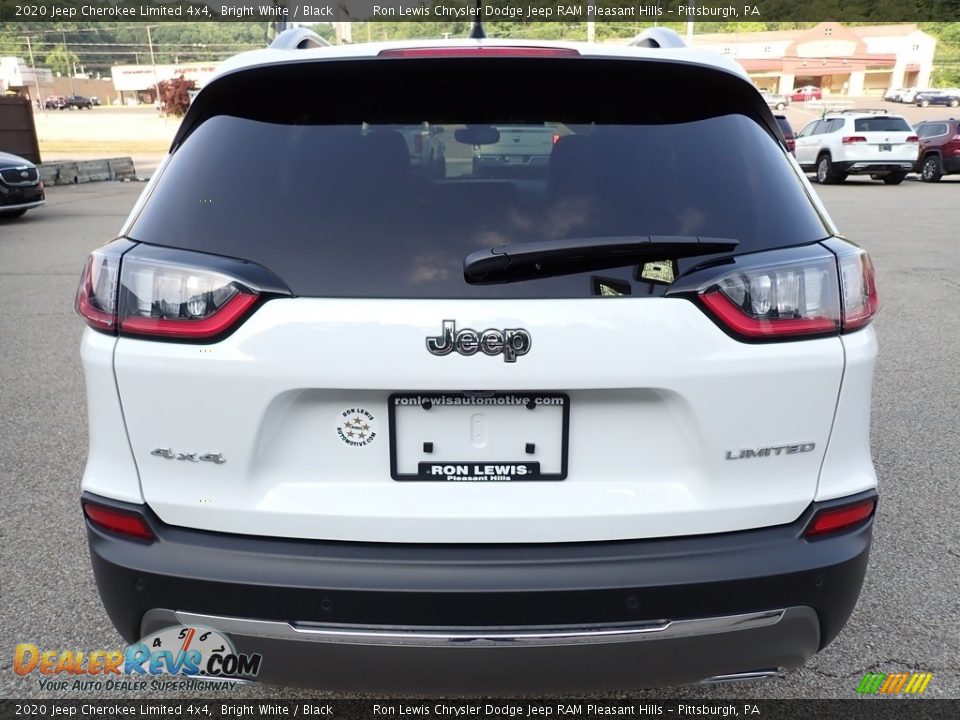 2020 Jeep Cherokee Limited 4x4 Bright White / Black Photo #4